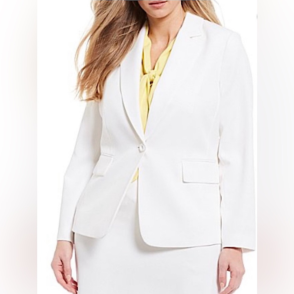 ASL Blazzer jacket plus size 14W ivory - EUC